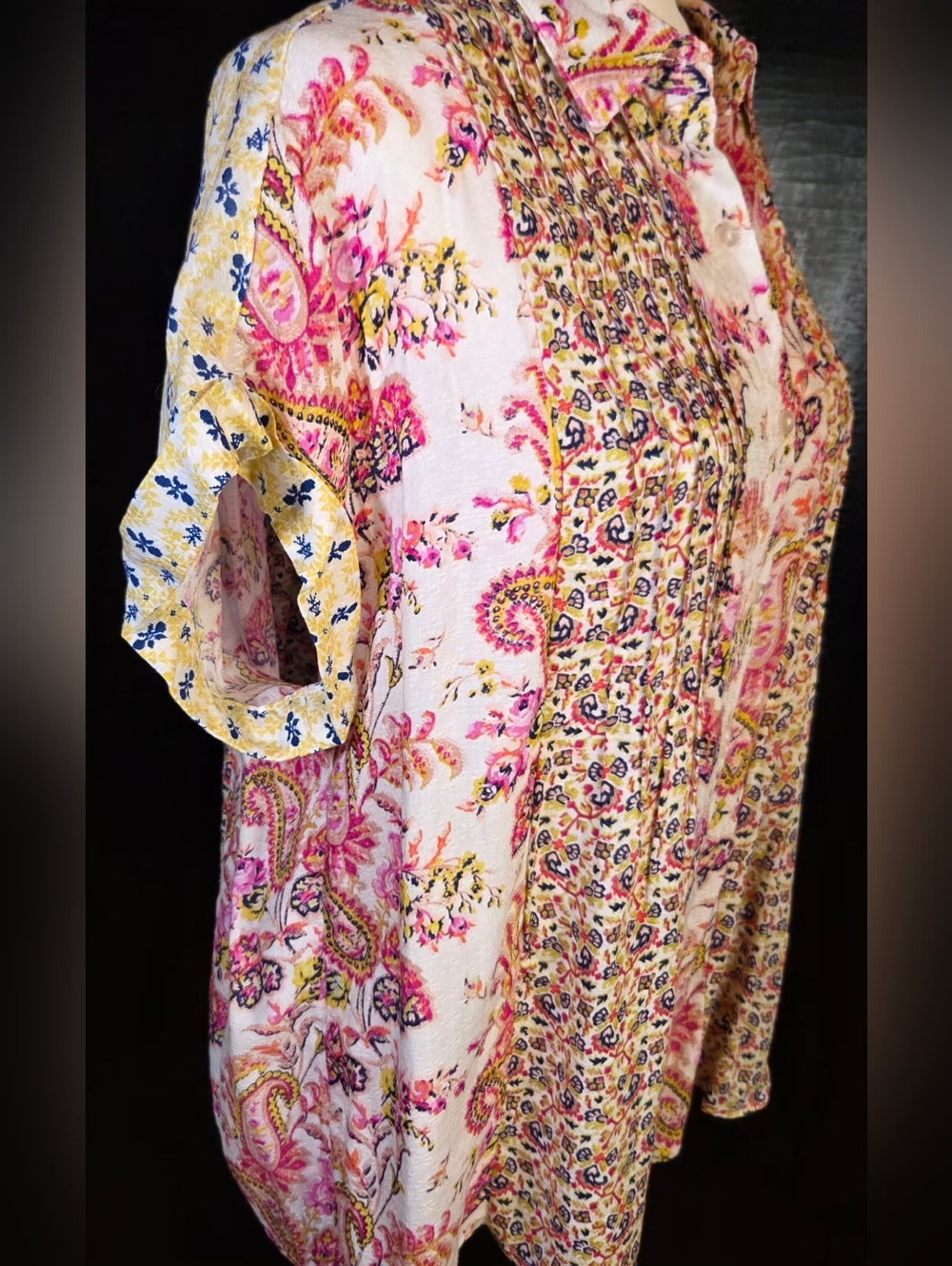 Jane & Delancey Floral Paisley Button-Up Blouse - NWOT - Size Medium - Picture 6 of 12